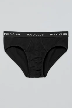 Polo Club Packs*Lots de deux slips s avec détail Noir