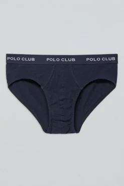 Polo Club Packs*Lots de trois slips noir, gris et bleu marine avec détail Multicolore