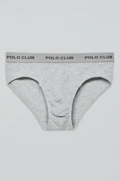 Polo Club Packs*Lots de trois slips noir, gris et bleu marine avec détail Multicolore