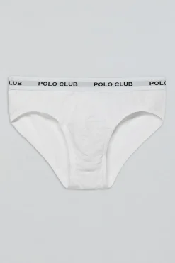 Polo Club Packs*Lots de trois slips noir, gris et blanc avec détail Multicolore