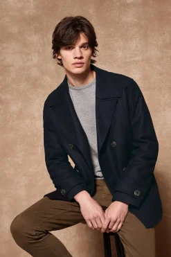 Polo Club Vestes*Manteau caban Calum avec détails Bleu Marine