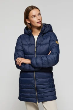 Polo Club Vestes*Manteau Corinne ultralight avec capuche et logo Bleu Marine