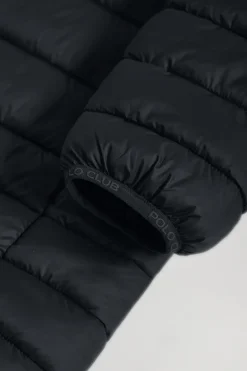 Polo Club Vestes*Manteau Corinne ultralight avec capuche et logo Noir