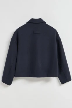 Polo Club Vestes*Manteau court en toile croisé et boutonné avec détails Bleu Marine