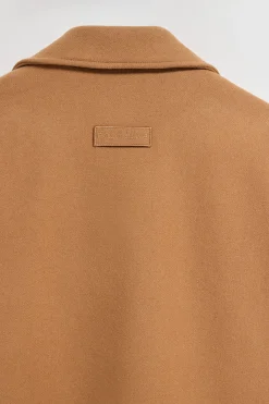 Polo Club Vestes*Manteau court en toile de couleur croisé et boutonné avec détails Camel