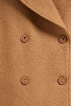 Polo Club Vestes*Manteau court en toile de couleur croisé et boutonné avec détails Camel