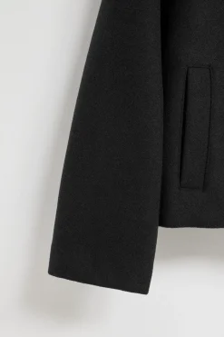 Polo Club Vestes*Manteau court en toile croisé et boutonné avec détails Noir