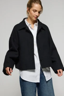 Polo Club Vestes*Manteau court Lita boutonné avec détails Noir