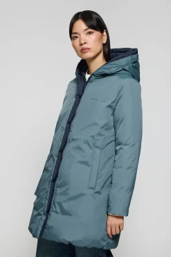 Polo Club Vestes*Manteau Gracia bleu réversible avec capuche fixe et détails Bleu Marine