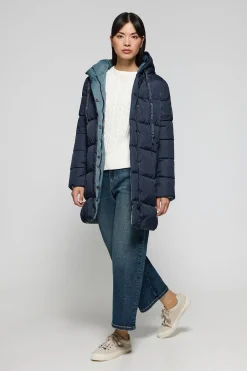 Polo Club Vestes*Manteau Gracia bleu réversible avec capuche fixe et détails Bleu Marine