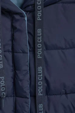 Polo Club Vestes*Manteau Gracia bleu réversible avec capuche fixe et détails Bleu Marine