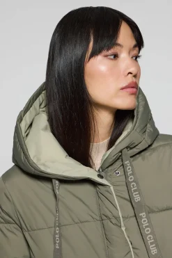 Polo Club Vestes*Manteau Gracia vert réversible avec capuche fixe et détails Vert militaire