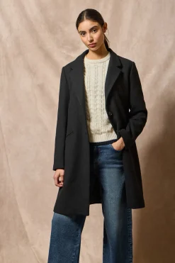 Polo Club Vestes*Manteau Kate boutonné avec écusson Noir