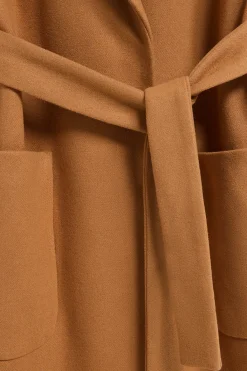 Polo Club Vestes*Manteau long Carrie couleur en drap et détails Camel