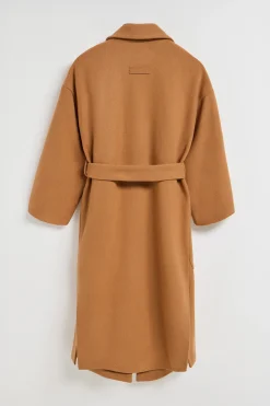 Polo Club Vestes*Manteau long Carrie couleur en drap et détails Camel