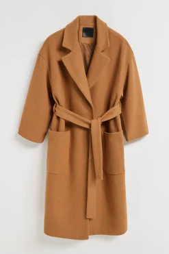 Polo Club Vestes*Manteau long Carrie couleur en drap et détails Camel