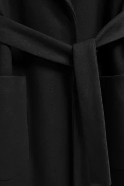 Polo Club Vestes*Manteau long Carrie en drap et détails Noir