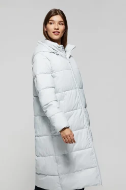 Polo Club Vestes*Manteau long Cosima argenté avec capuche amovible et fentes latérales Gris argenté
