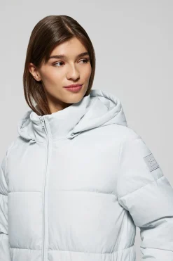 Polo Club Vestes*Manteau long Cosima argenté avec capuche amovible et fentes latérales Gris argenté