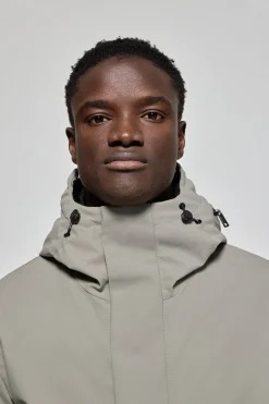 Polo Club Vestes*Manteau Mackey avec capuche fixe et détails Gris Pierre
