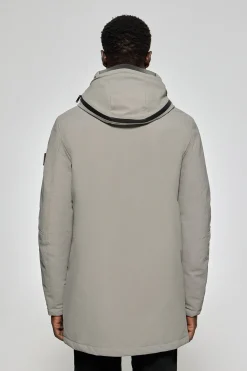 Polo Club Vestes*Manteau Mackey avec capuche fixe et détails Gris Pierre