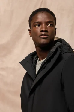 Polo Club Vestes*Manteau Mackey avec capuche fixe et détails Noir