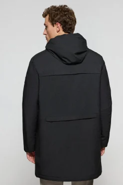 Polo Club Vestes*Manteau matelassé avec capuche et écusson bicolore Noir