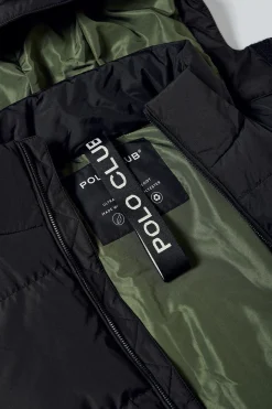 Polo Club Vestes*Manteau Staten à capuche amovible et détails Noir