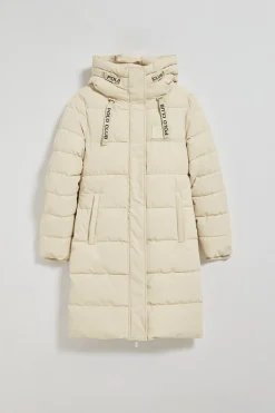 Polo Club Vestes*Manteau Polar beige avec capuche fixe et détails Gris clair