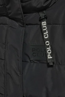 Polo Club Vestes*Manteau Polar avec capuche fixe et détails Noir