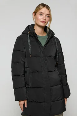 Polo Club Vestes*Manteau Roma couleur e avec capuche amovible et détails Noir