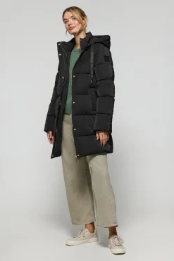 Polo Club Vestes*Manteau Roma couleur e avec capuche amovible et détails Noir