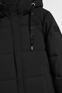 Polo Club Vestes*Manteau Roma couleur e avec capuche amovible et détails Noir