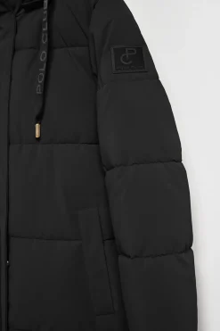 Polo Club Vestes*Manteau Roma couleur e avec capuche amovible et détails Noir