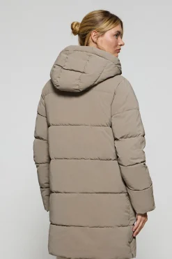 Polo Club Vestes*Manteau Roma couleur avec capuche amovible et détails Taupe