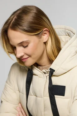 Polo Club Vestes*Manteau Siena à capuche fixe et détails Beige