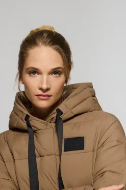 Polo Club Vestes*Manteau Siena marron à capuche fixe et détails Brun
