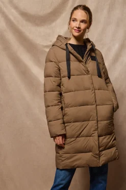 Polo Club Vestes*Manteau Siena marron à capuche fixe et détails Brun