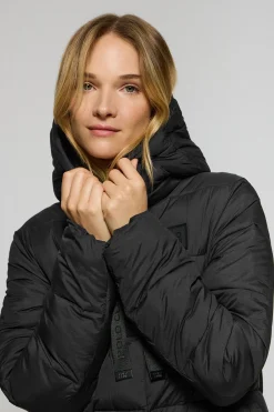 Polo Club Vestes*Manteau Siena à capuche fixe et détails Noir