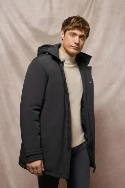 Polo Club Vestes*Manteau Soho classique bleu marine avec capuche amovible et détails Noir