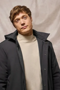 Polo Club Vestes*Manteau Soho classique bleu marine avec capuche amovible et détails Noir