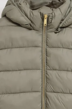Polo Club Vestes*Manteau ultralight couleur taupe Cecilia à capuche amovible et broderie PC Beige