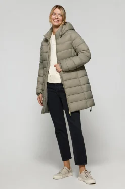 Polo Club Vestes*Manteau ultralight couleur taupe Cecilia à capuche amovible et broderie PC Beige