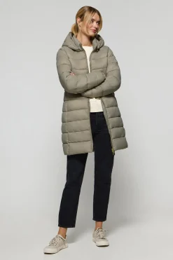 Polo Club Vestes*Manteau ultralight couleur taupe Cecilia à capuche amovible et broderie PC Beige