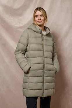 Polo Club Vestes*Manteau ultralight couleur taupe Cecilia à capuche amovible et broderie PC Beige