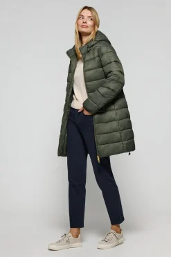 Polo Club Vestes*Manteau ultralight vert Cecilia à capuche amovible et broderie PC Vert forêt