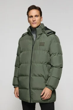 Polo Club Vestes*Manteau vert Staten à capuche amovible et détails Kaki