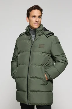 Polo Club Vestes*Manteau vert Staten à capuche amovible et détails Kaki