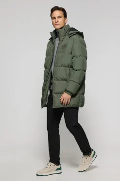 Polo Club Vestes*Manteau vert Staten à capuche amovible et détails Kaki