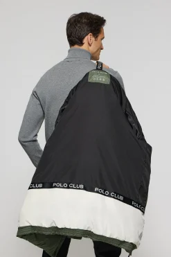 Polo Club Vestes*Manteau vert Staten à capuche amovible et détails Kaki